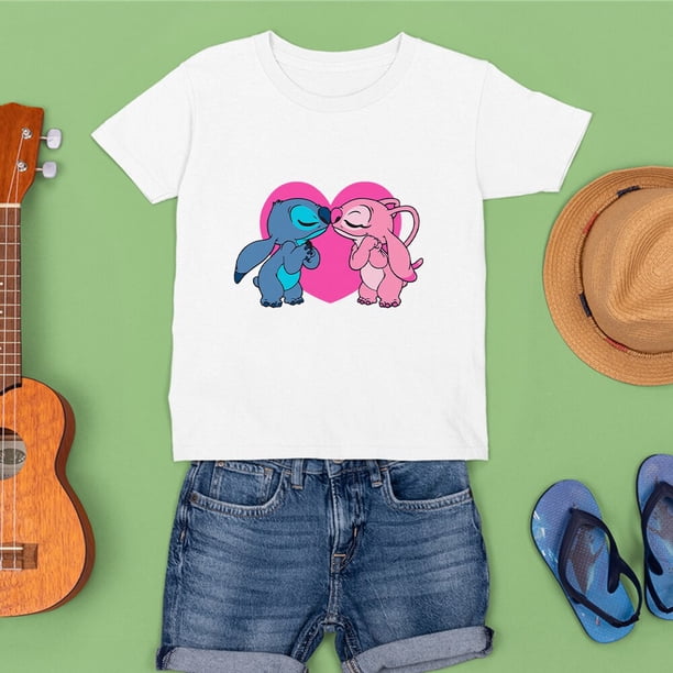 Children Top Kawaii Printing Disney Summer New Products Black White Tees Harajuku Fashion Outdoor Stitch Pattern T-Shirts Kids3T Gao Jinjia LED