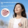 thumbnail image 7 of Portable Waist Clip Fan Rechargeable Mini Bladeless Handheld Fan with Buckle Small Cyclone Personal Cooling Fan for Outdoor Travel Camping Office Pink, 7 of 7
