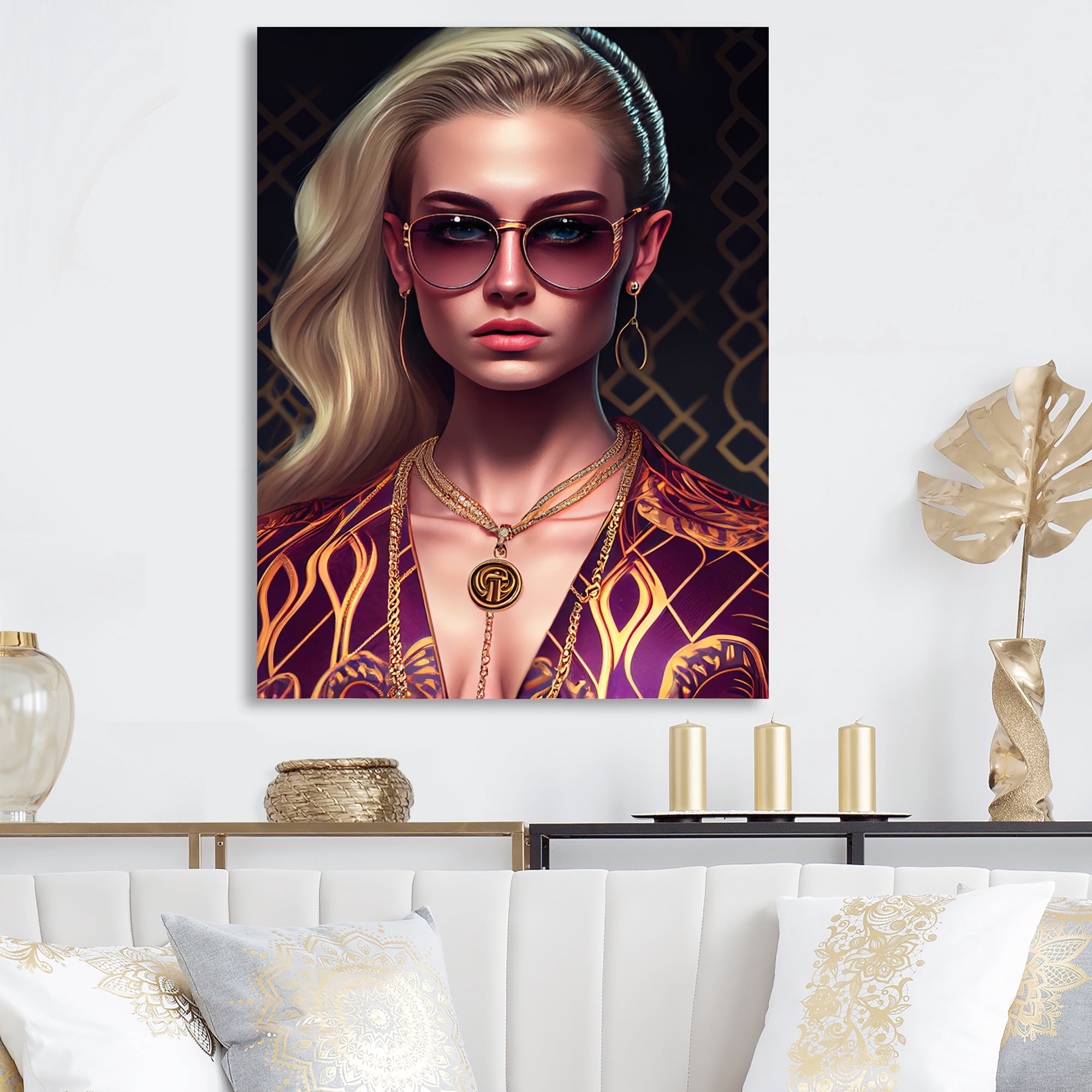 Designart Fashion Woman IV Canvas Wall Art