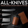 thumbnail image 4 of Rolling Knife Sharpener, Knife Sharpener, Knife Sharpening System for Kitchen Knives, Sharpening Angles of 15 and 20, Anti Slip Knife Sharpener, Wood, 4 of 5