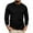 Black, variant on WREESH Mens Henley Shirts Workout Shirt Knit Undershirt Solid Long Sleeve Crew Neck Pullover Slim Fit Causal T Shirts Olive Green