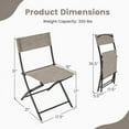 thumbnail image 2 of Spaco Patio Folding Chairs Set of 4 Lightweight Camping Chairs with Breathable Seat-Brown, Outdoor Stackable Dining Chairs for All Weather, Breathable Garden Outdoor Furniture for Backyard Deck, 2 of 7