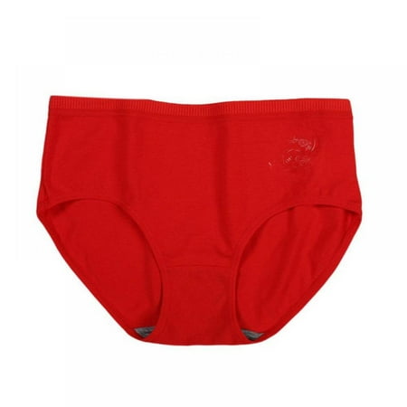 

Women Panties Female Briefs Cotton Underpanties Lady Middle Waist Briefs Comfortable Elastic Underwear Moisture Absorption Briefs