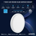 thumbnail image 7 of Luxrite 7 Inch LED Flush Mount Ceiling Light, 15W 1000LM, 5CCT 2700K-5000K, Dimmable, ETL 2-Pack, 7 of 7