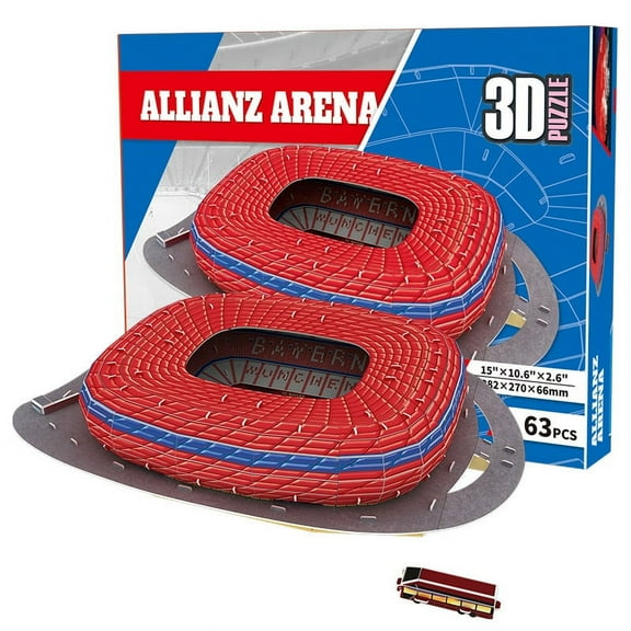 DIY Munich Allianz Football Stadium Building 3D Jigsaw Model Toy Decoration Gift Big Size Puzzles for Kids SZ