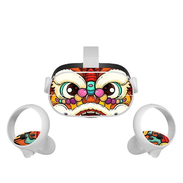 Seitruly Pegatina Diseño único Fácil de usar Material premium Calcomanías de realidad virtual Patrones surtidos Pegatinas protectoras Danza del león Type3 NO3
