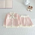 thumbnail image 2 of Bxsruta Girls Sweater and Skirt Set Long Sleeve Button Down Outfit Casual School Party Wear, 2 of 8