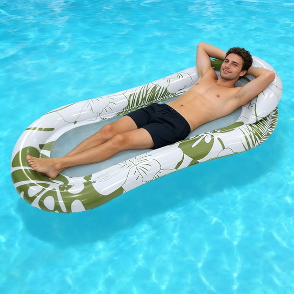 Nkmbld Inflatable Pool Floats Adult, Extra Large Pool Rafts Chairs with Mesh Seat, Hammock Noodles Lounger for Swimming Pool Tanning, Pool Party