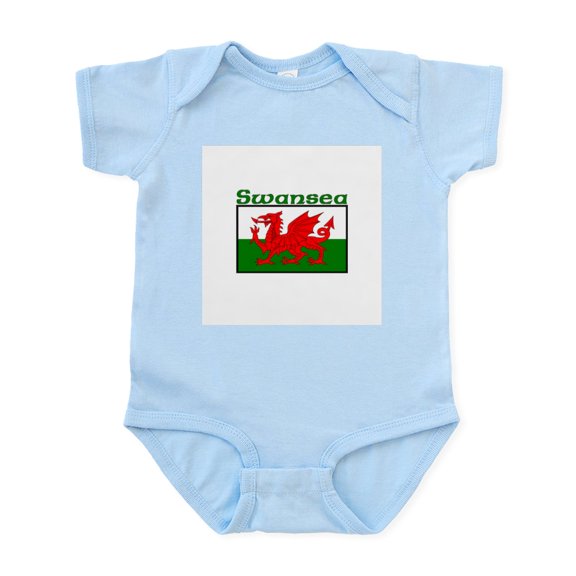CafePress - Swansea, Wales Infant Bodysuit - Baby Light Bodysuit, Size Newborn - 24 Months