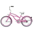 thumbnail image 3 of Wonder Wheels 20 Ft. Beach Cruiser Coaster Brake Single Speed Bicycle, Bike, Stainless Steel Spokes One Piece Crank Alloy Pink Rims 36 H - Pink, 3 of 7