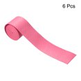 thumbnail image 2 of Unique Bargains 43.3' Round Groove Non-Slip PU Tennis Racket Overgrip Tape Wraps Red 6 Pack, 2 of 6