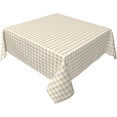 thumbnail image 1 of Square Tablecloth 54 x 54 Inch, Beige Gingham Tablecloth Square Water and Stain Resistant Tabletop Covers Dining Table Cover for Party, Wedding, Cocktail, Banquet, Festival, 1 of 1