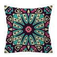 thumbnail image 1 of Funda de almohada bohemia elegante con diseño de moda, color verde y morado, 1 of 8
