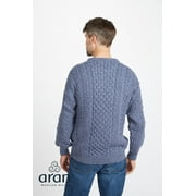 Aran Mens Irish Traditional Sweater 100% Premium Merino Wool Fisherman Pullover Made in Ireland