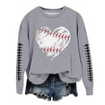 thumbnail image 2 of Game Day Sweatshirt for Women Baseball Graphic Crewneck Pullover Cozy Long Sleeve Top for Casual Gameday Outfits Baseball Season, 2 of 3