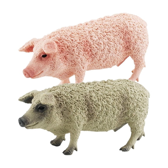 hengtong Pig Figurine Playset Model Action Figures Birthday Gift Figurines Model 2x