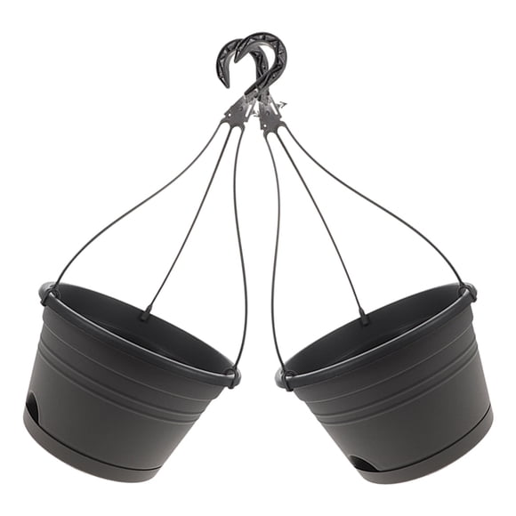 FOLOYORI 2Ud Jardineras Colgantes Negras Para De Y Pared Con Materiales Duraderos