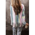 thumbnail image 3 of Women's Purple Color Block Fringed Tunic Sweater - Ombre Design | [ZhiHiMeRi] | (US 16-18)XL, 3 of 12