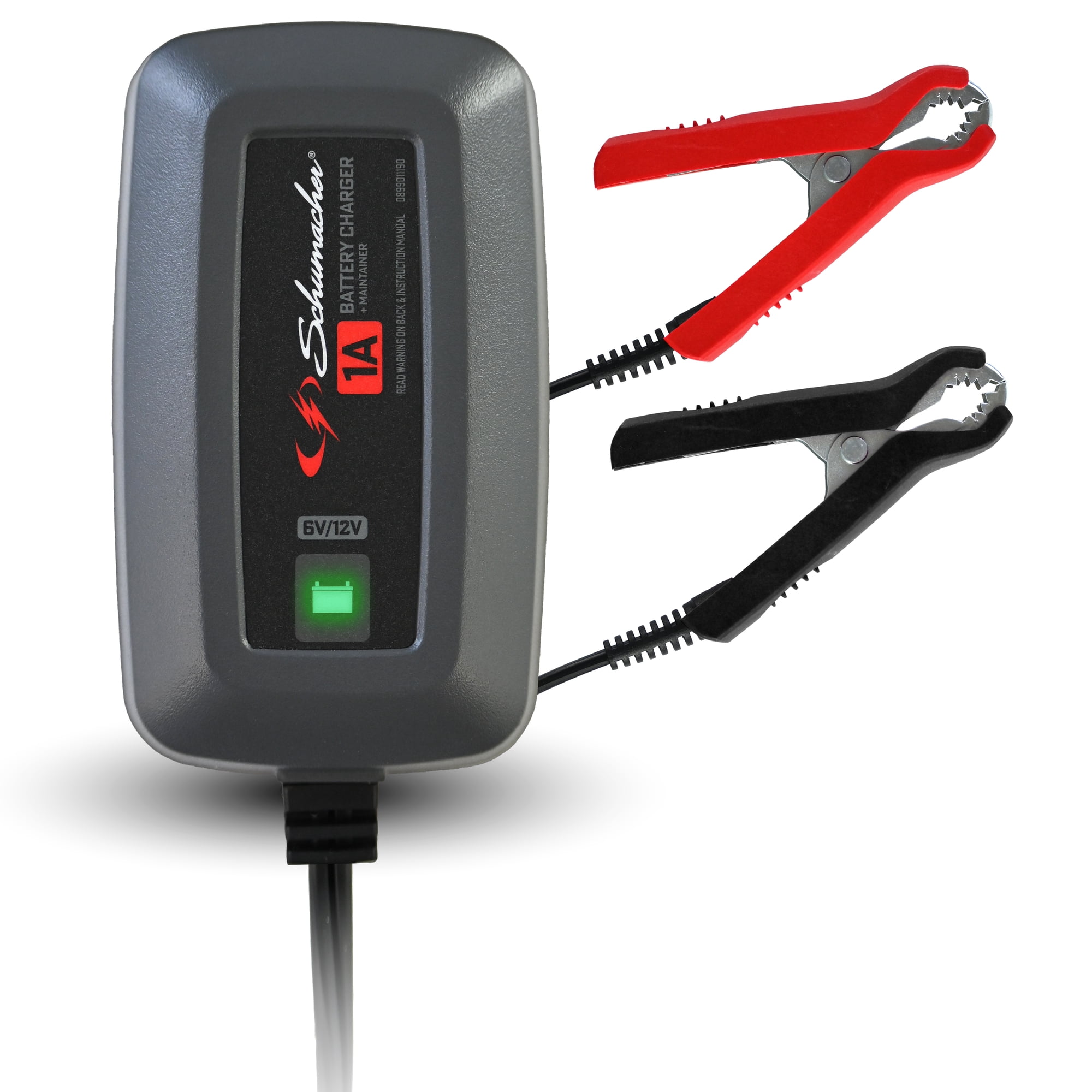 Schumacher Electric 3-in-1 1A Car Battery Charger and Maintainer, 6V/12V, For Power Sport, Automotive, and Marine Batteries, New in Box, SC1586