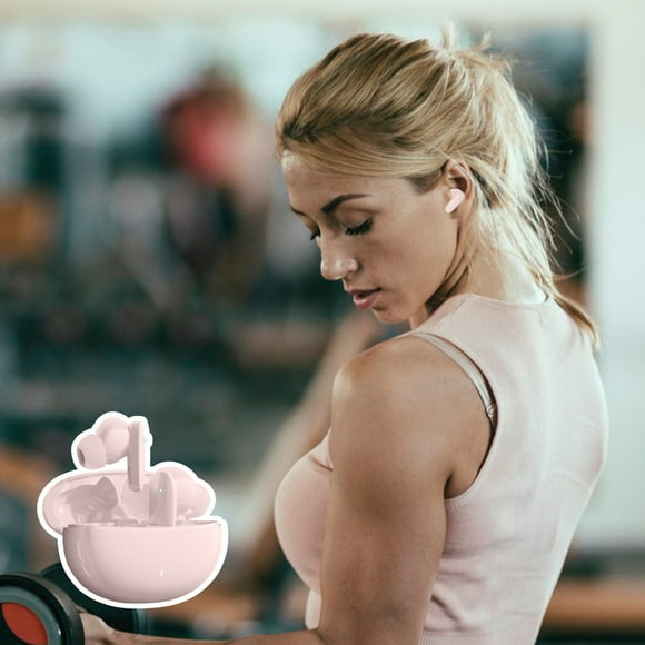 Auriculares inalámbricos Bluetooth para correr, con cancelación de ruido, semi-intraaurales y de larga duración.