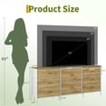 thumbnail image 3 of Yeshouse Cómoda para TV LED de 63" con 8 cajones de tela, estructura de acero e iluminación LED, almacenamiento para TV de hasta 75", ideal para dormitorio y sala de estar, 3 of 9