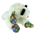 Multipet Lamb Chop Plush Dog Toy, Medium, Plaid Paws, 10.5 inches