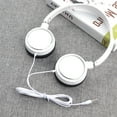 thumbnail image 5 of Kids Bluetooth 5.2 Headphones with LED Cat Ears (85/94dB Volume Limit & 100H Play Time) Foldable Wireless/Wired Headset with 3.5mm Cable for School/Travel, White, 5 of 6