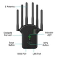 thumbnail image 2 of WiFi Range Extender, Hootek WiFi Signal Booster 1200Mbps Dual Band 5GHz&2.4GHz, WiFi Extender Signal Booster for Home, WiFi Repeater with Ethernet Port Covers up to 10000sq. ft and 55 Devices, White, 2 of 10