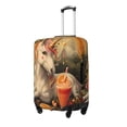 thumbnail image 2 of Daiia Countryside Fruit White Horse Luggage Cover, Thickened Washable Travel Luggage Covers, Elastic Unique Baggage Covers for 18-20 inch Luggage-Large, 2 of 9
