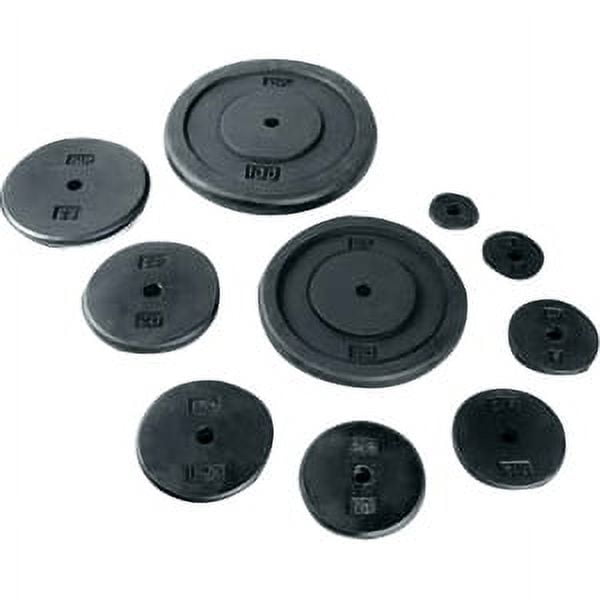 CAP Barbell Standard Cast Iron Weight Plate, Black, Singles 1.25-50 lb