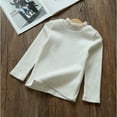 thumbnail image 3 of ContiKids Fall Winter Baby Toddler Girls Ruffle Mock Neck T-Shirts Little Girls Pullover Sweater Knitted Top Shirt White 3-4 Years, 3 of 5