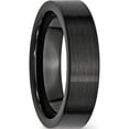 thumbnail image 4 of Ceramic Black Flat 6mm Brushed Band (Size 7) Made In China cer38-7, 4 of 5