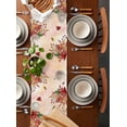 thumbnail image 2 of ERUNPONLY Fall Hedgehog Table Runner - 72 Inch Long Thanksgiving Pumpkin Sunflower Leaves Pink Cotton and Linen Blended Dress Scarves Farmhouse Table Runner for Kitchen Dining, Coffee Table, 14"x72", 2 of 8