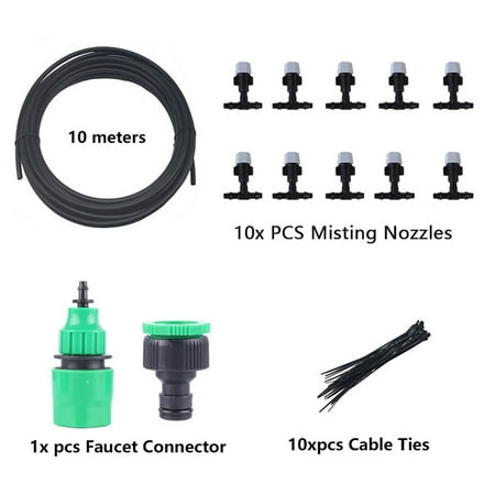 

Irrigation System Kitpolyethylene Plastic Brass Stainless Steeladjustable Nozzlepatiogardener