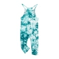 thumbnail image 5 of Ltctricy Baby Girls Tie-Dye Overalls Cute Sleeveless Casual Children Rompers Fashion Loose Jumpsuit with Pockets, 5 of 6