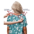 thumbnail image 3 of Pinspark Hospital Gowns Open Back for Women Bedridden Nightgowns Back Opening Short Sleeve Post Surgery Tear Away Adaptive Dresses, 3 of 6