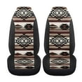 thumbnail image 3 of Uorisanigo Car Seat Cover, Soft Brown Southwest Aztec Car Seat Covers, Universal Fit for Most Vehicles, Auto Accessories, Summer Cool & Winter Warm, Easy Installation, 2 Pieces, 3 of 7