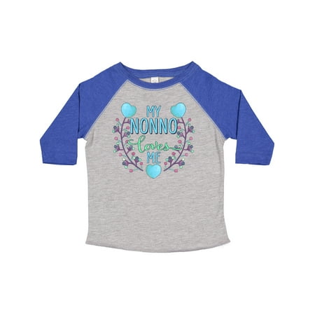 

Inktastic My Nonno Loves Me with Flowers and Hearts Gift Toddler Boy or Toddler Girl T-Shirt