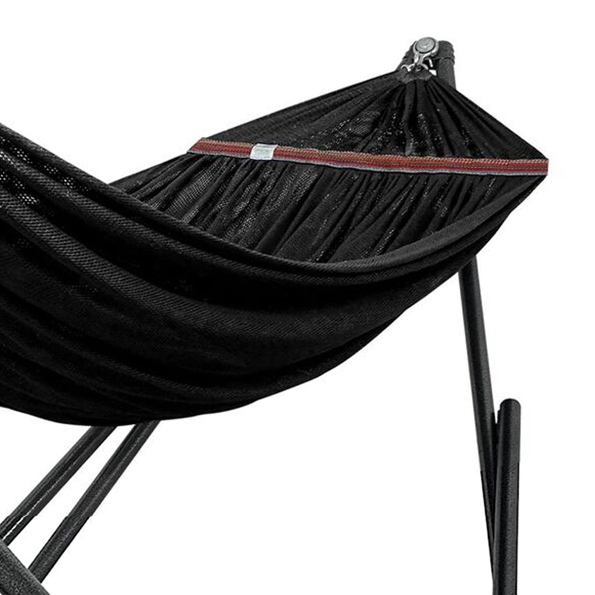 Tranquillo Universal 116" Double Hammock with Adjustable Stand & Bag, Black