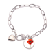 thumbnail image 1 of Pulsera de cadena de corazón Unbranded Flor Roja Pintura arte, 1 of 3