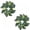 B-360617VV, variant on Set of 2 Artificial Eucalyptus Candle Ring Wreaths, Faux Greenery Mini Wreath with White Breath for Farmhouse Dining Table Centerpiece Decor (B)