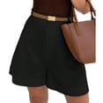thumbnail image 5 of BLVB Womens Dress Shorts for Women High Waisted Trouser Summer Business Dressy Casual Pleated Wide Leg Work Shorts, 5 of 6