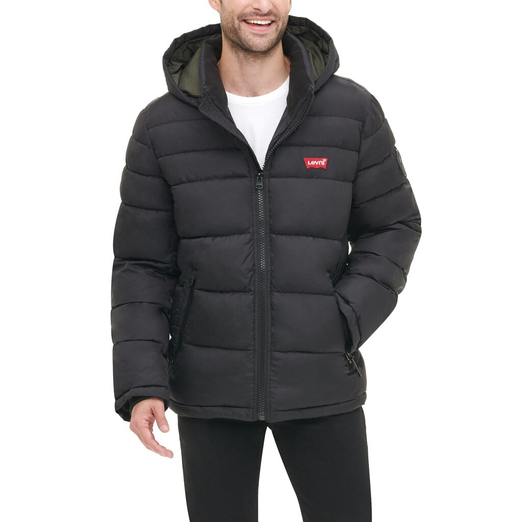 levi's performance hooded puffer jacket