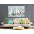 thumbnail image 2 of Boats B Hand Painted Framed Modern Decorative Painting, 2 of 3