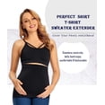 thumbnail image 4 of KUNINDOME Combination of Pants Waist Extenders and Maternity Shirts Extenders, Seamless Maternity Belly Band, 4 of 6