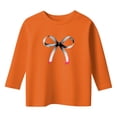 thumbnail image 3 of Kiijoy Girls 3/4 Sleeve T Shirt Bow Print Round Neck T-Shirt for Kids, Sizes 10-11, 3 of 3