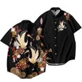thumbnail image 3 of Camisa hawaiana con gráficos de Harajuku para hombre, camisetas de playa de moda de verano, camisetas de arte callejero geniales de manga corta para mujeres y niños, camisetas de gran tamaño, 3 of 4