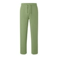 thumbnail image 4 of Cethrio Boys Sweatpants, Drawstring Warm Open Bottom Relaxed Fit Athletic Pants Green Size 8, 4 of 5