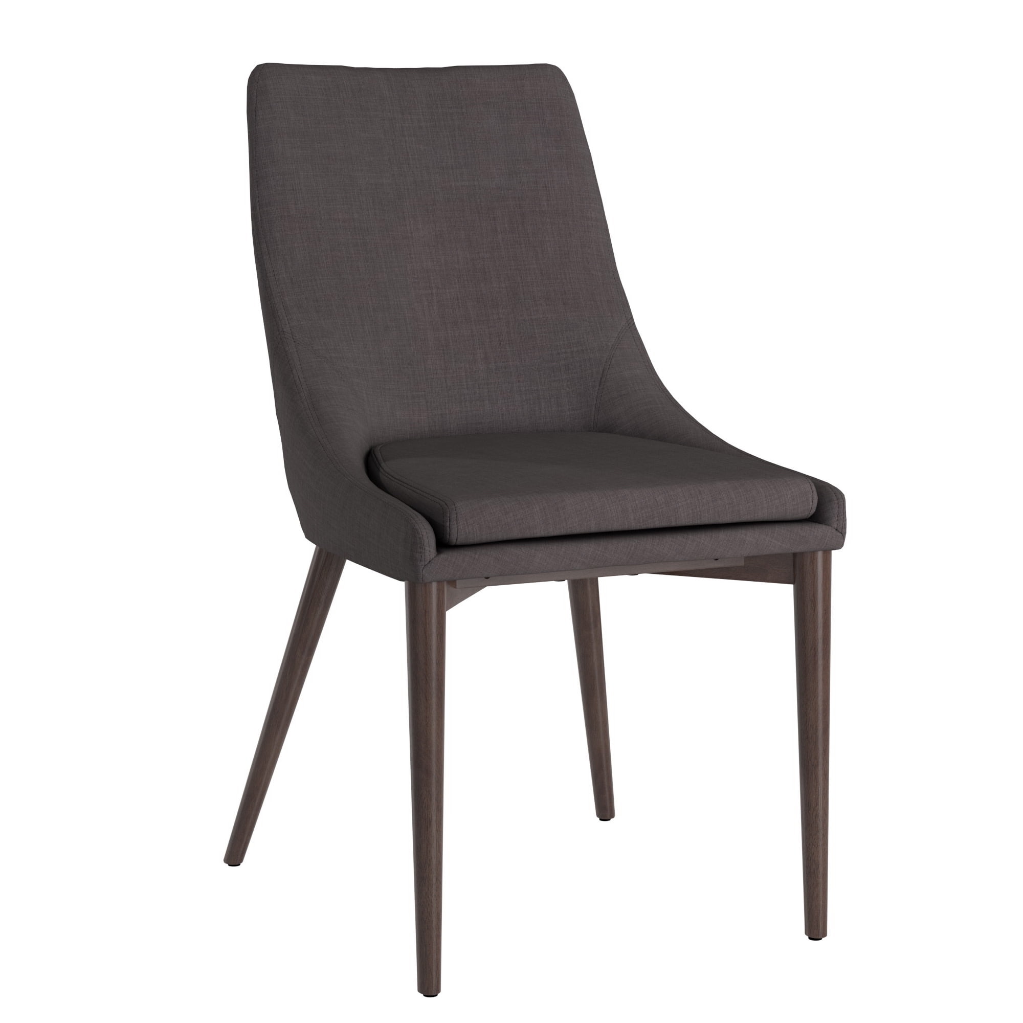 Weston Home Baxter Mid-Century Modern Dining Chair, Dark Gray (Set of 2)