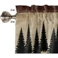 thumbnail image 6 of Cabin Curtain Valance for Windows Rustic Black Bear Vintage Pine Tree Silhouettes Rod Pocket Valance Window Treatments 1 Panel Short Curtains for Kitchen Windows Bathroom Bedroom 54 x 18 in, 6 of 6